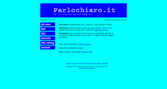Desktop Screenshot of parlochiaro.it